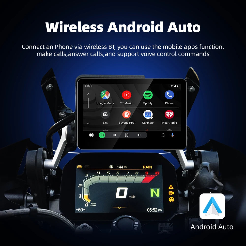 GPS per moto da 6,2" con CarPlay wireless e Android Auto per BMW