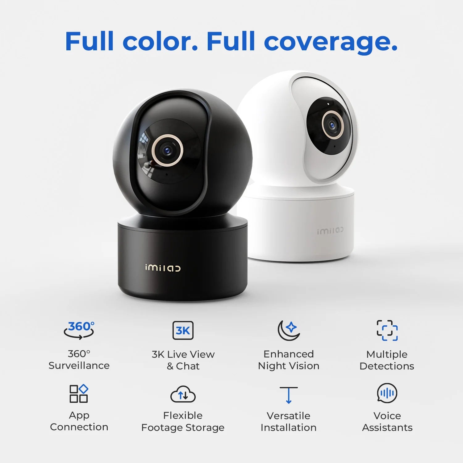 IMILAB C22 WiFi Baby Monitor with 360° PTZ and AI Tracking