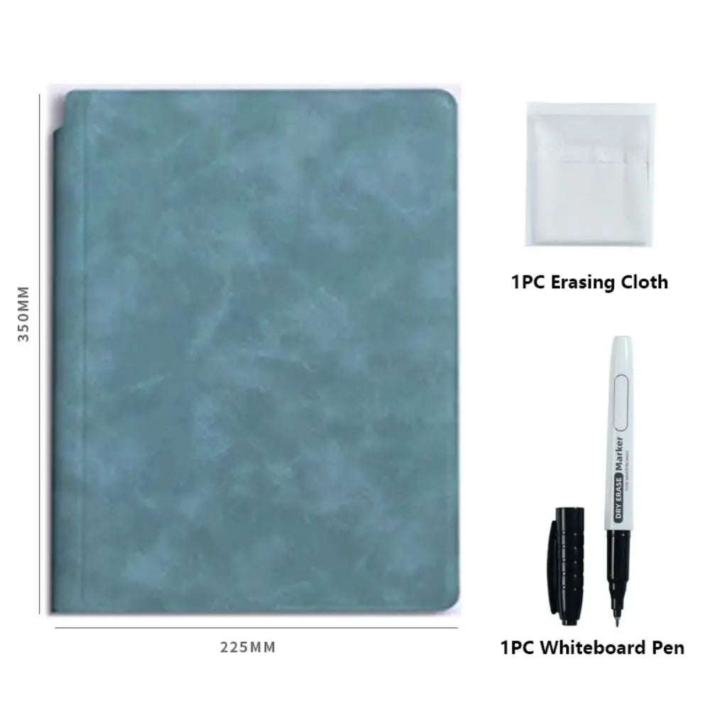 Reusable A4-Style Whiteboard Notebook with Pen