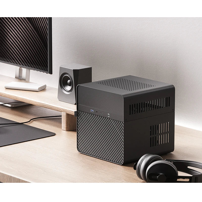 JONSBO N2 NAS Custodia Mini ITX in Alluminio per Home Office Intrattenimento Gioco Computer Server Host ITX Supporta 5 Hard Disk Alimentatore SFX