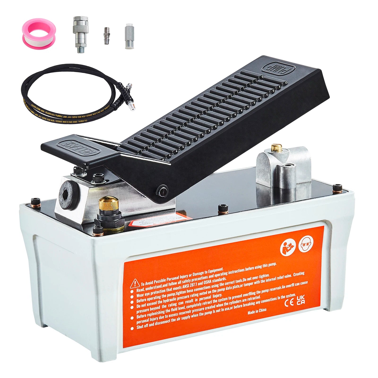Vzduchová hydraulická nožná pumpa 10 000 PSI s nádržou 1,6 l