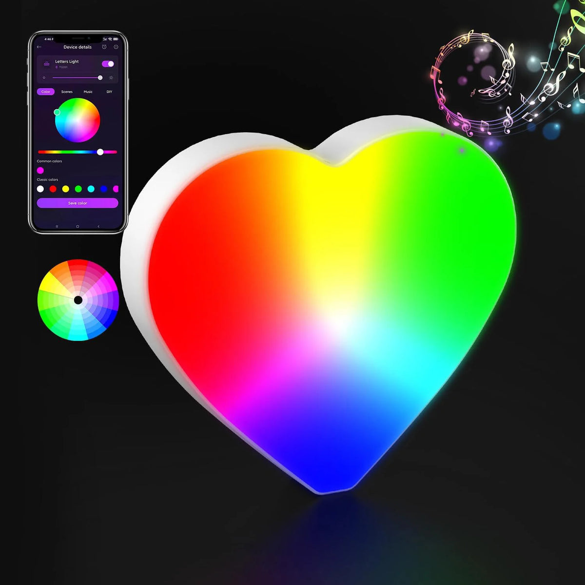 Appstyrt RGB LED-bokstavlampe
