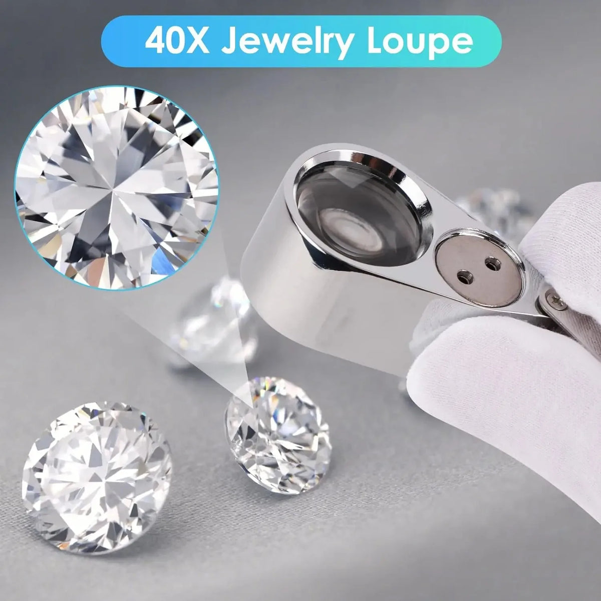 Illuminated Jewellery Loupe with LED and UV