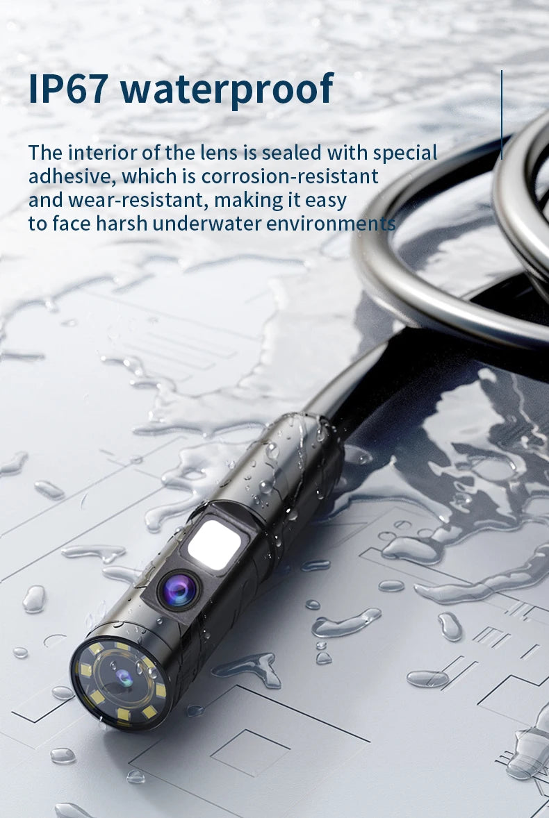2MP Endoscope Camera 8mm for iPhone and Android, Dual Lens