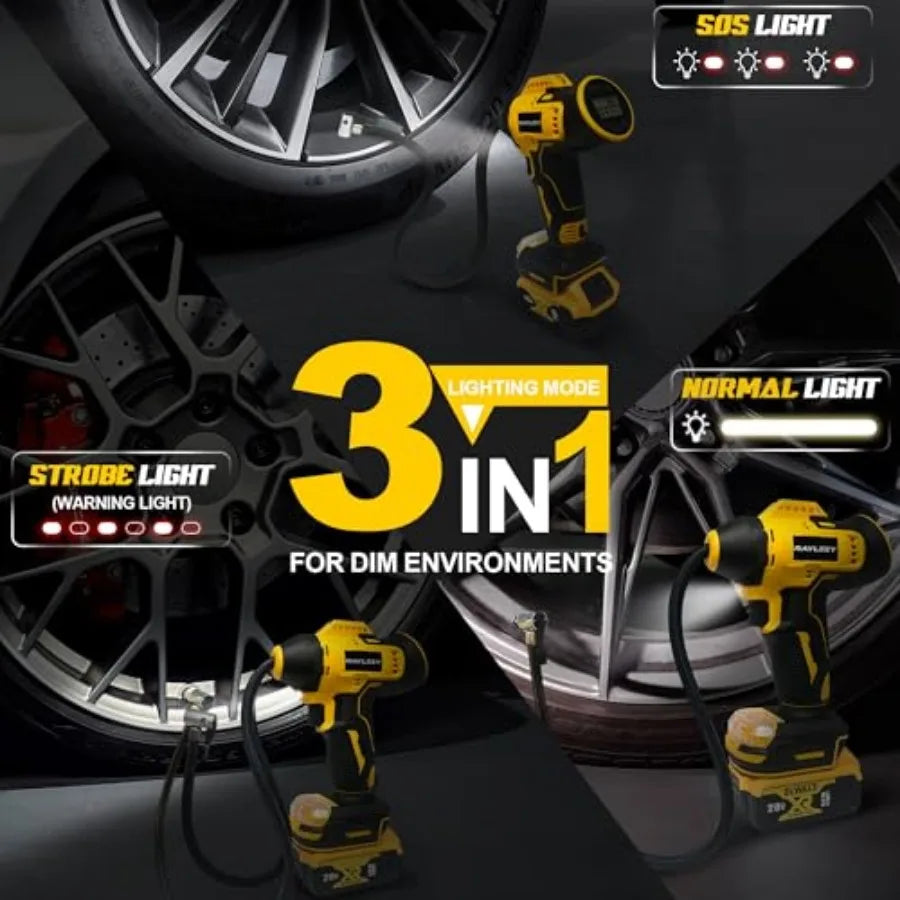 Cordless Tire Inflator for DeWalt MAX 20V Battery, 160PSI