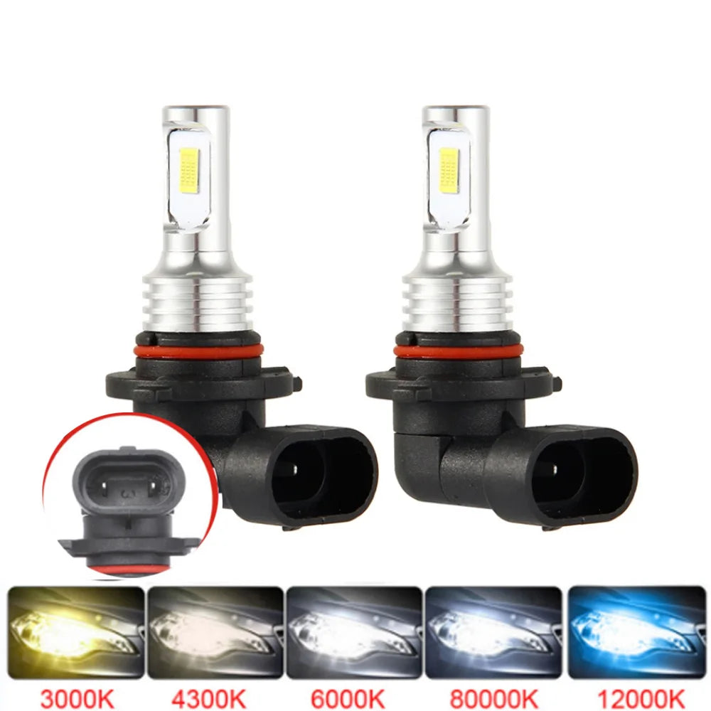 2 Stück Auto HB3 LED-Birnen 9005 9006 HB4 Scheinwerfer Nebellampe Lampe Licht 6000K Weiß Automobil Nebellampen Turbo Mini Lampe Hauptscheinwerfer