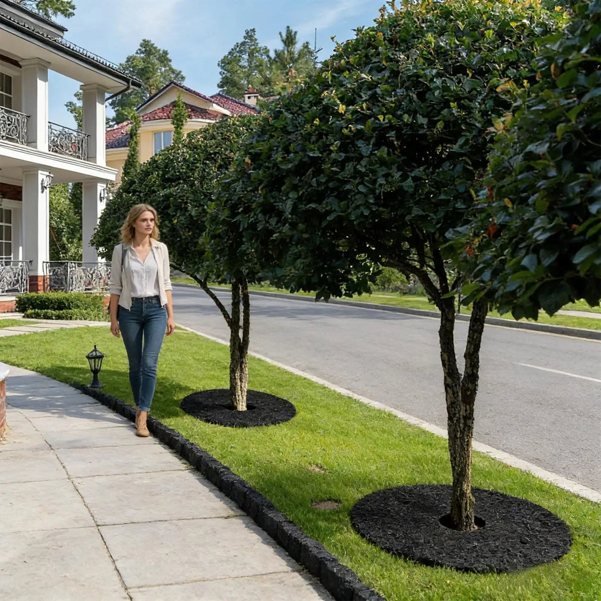 Non-woven boomstrokenmulchring — maatopties
