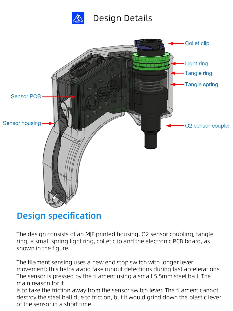 Smart Filament Sensor for Orbiter V2 Extruders