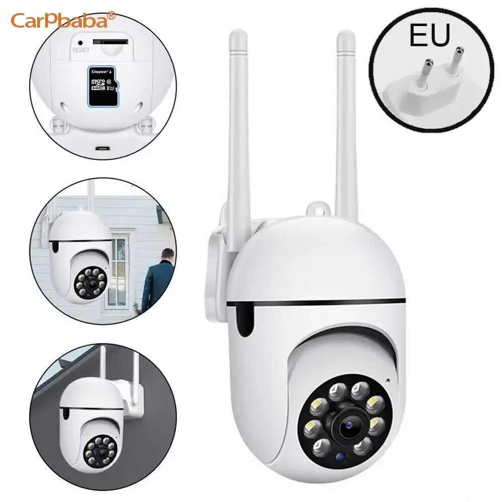 Smart Outdoor WiFi Security Camera 1080P Color Night Vision 2-Way Audio