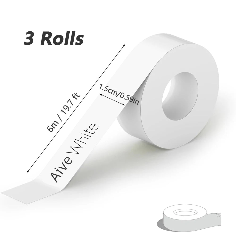 15 mm Continuous Label Rolls, 6 m, Pack of Three