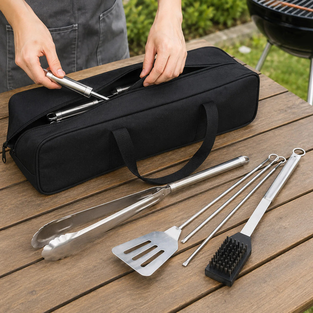 Taška na grilovacie náradie na BBQ pomôcky a varenie v prírode