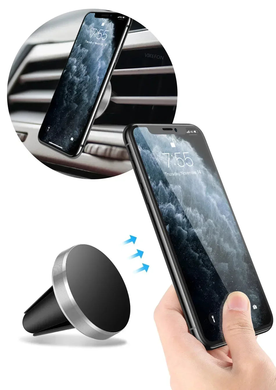 Air Vent Magnet Smartphone Mobile Stand Magnetic Car Phone Holder Cell GPS Mount For iPhone 16 15 14 13 12 Xiaomi Samsung Holder