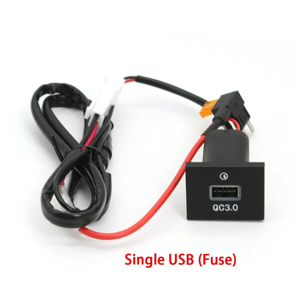 12V/24V Автомобилен заряден адаптер за телефон с двойна QC3.0 Type C PD USB порт за зареждане, захранващ адаптер за Ford Focus 2004-2011 mk2 аксесоари