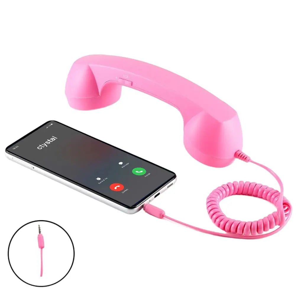 Retro słuchawka telefoniczna na kablu, USB-C lub 3,5 mm