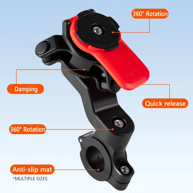Suporte ajustável para telemóvel de bicicleta, com rotação de 360 graus
