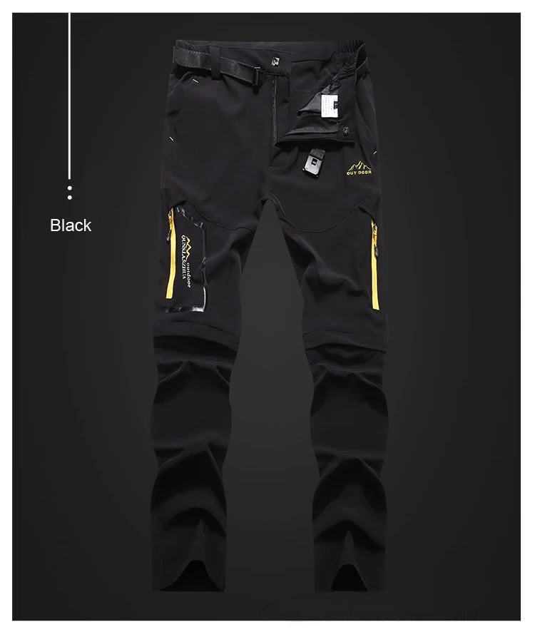 Men’s Convertible Hiking Pants Quick Dry UV Protection Cargo Trousers