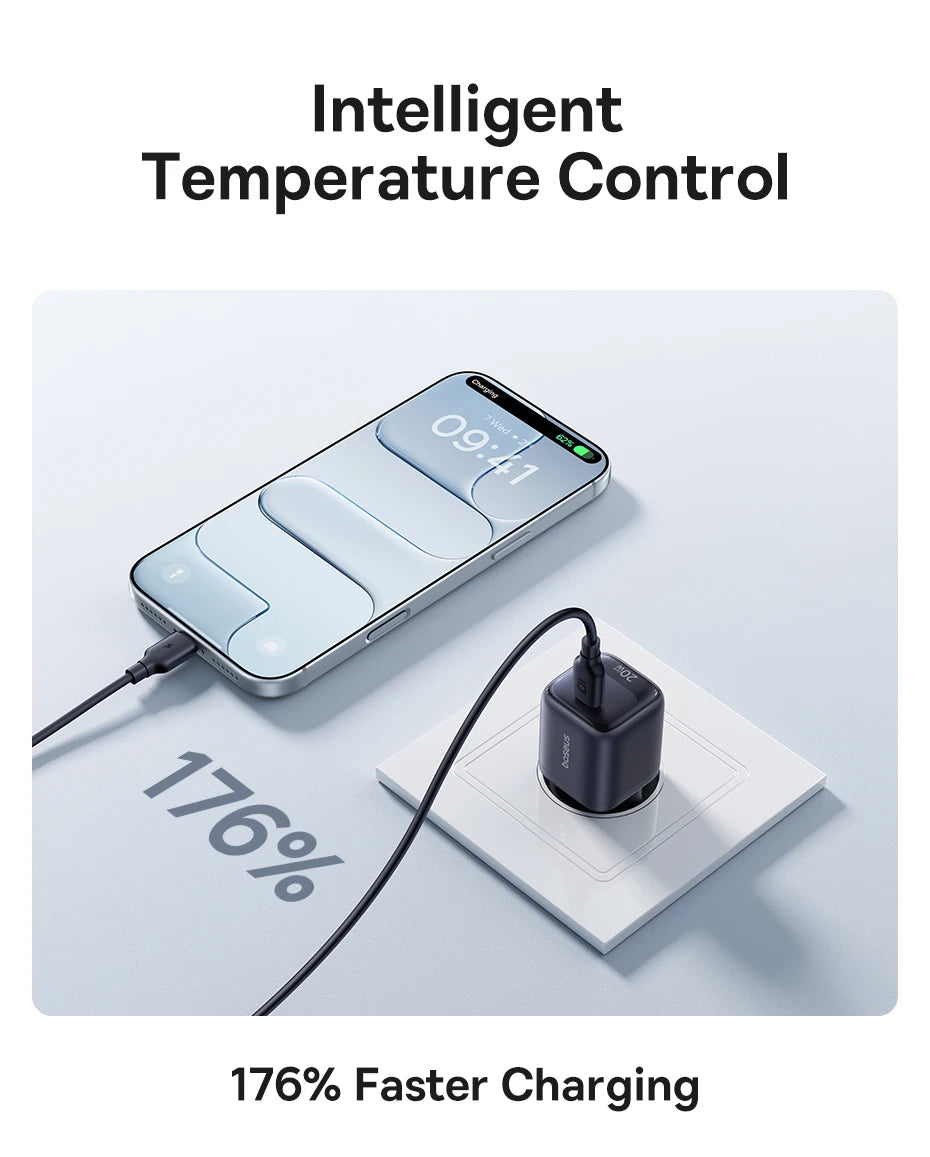 20W USB-C PD Fast Charger Compact Wall Adapter for iPhone