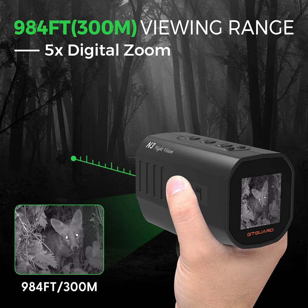 GTGUARD N3 Night Vision Monocular with 4K-Style HD Recording