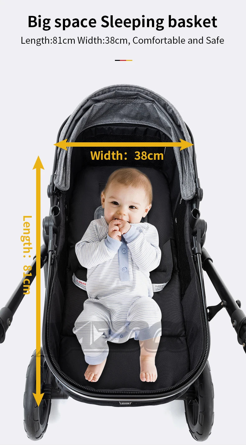 3‑in‑1 Multifunction Baby Stroller with Car Seat
