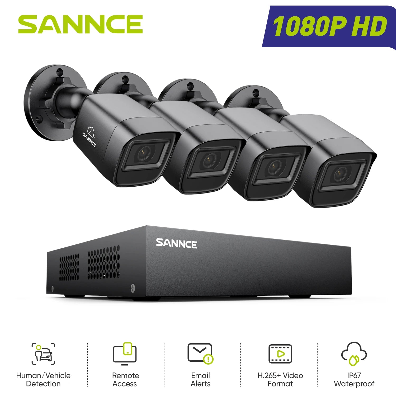 1080P Security Camera System with 8-Channel DVR