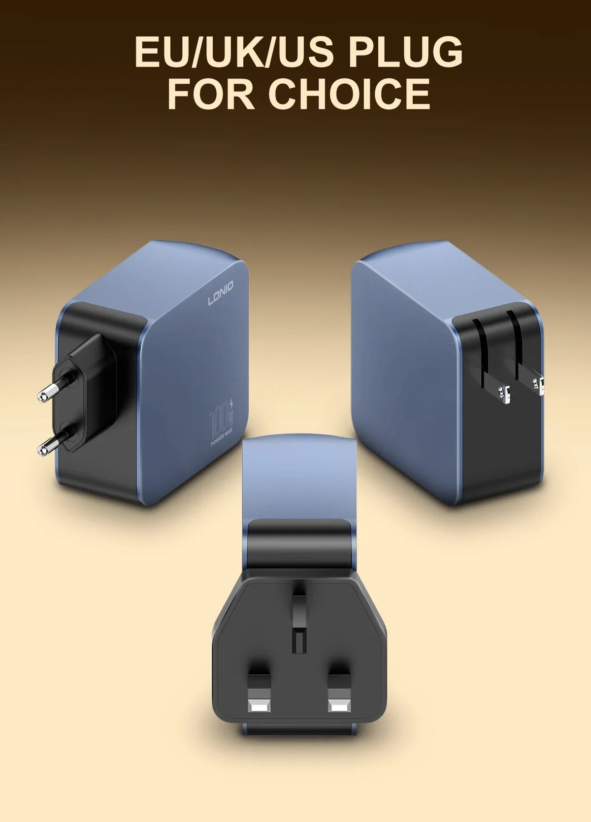 GaN USB nabíjačka - varianty 45 W, 65 W alebo 100 W