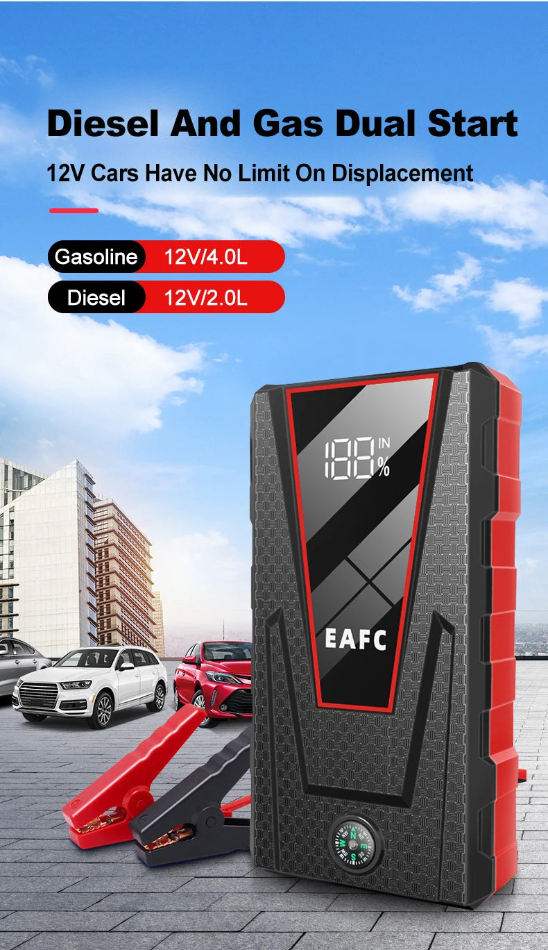 EAFC 12V Portable Car Jump Starter Power Bank