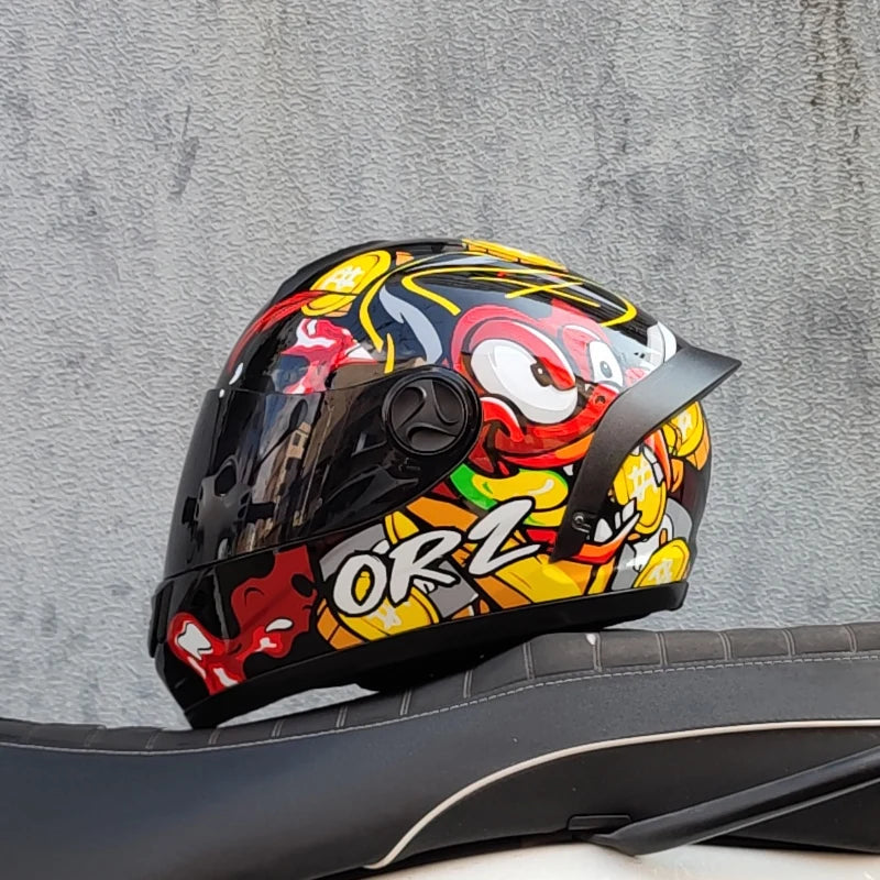 ORZ Full Face Motorcycle Helmet DOT Approved, Unisex ABS+PC
