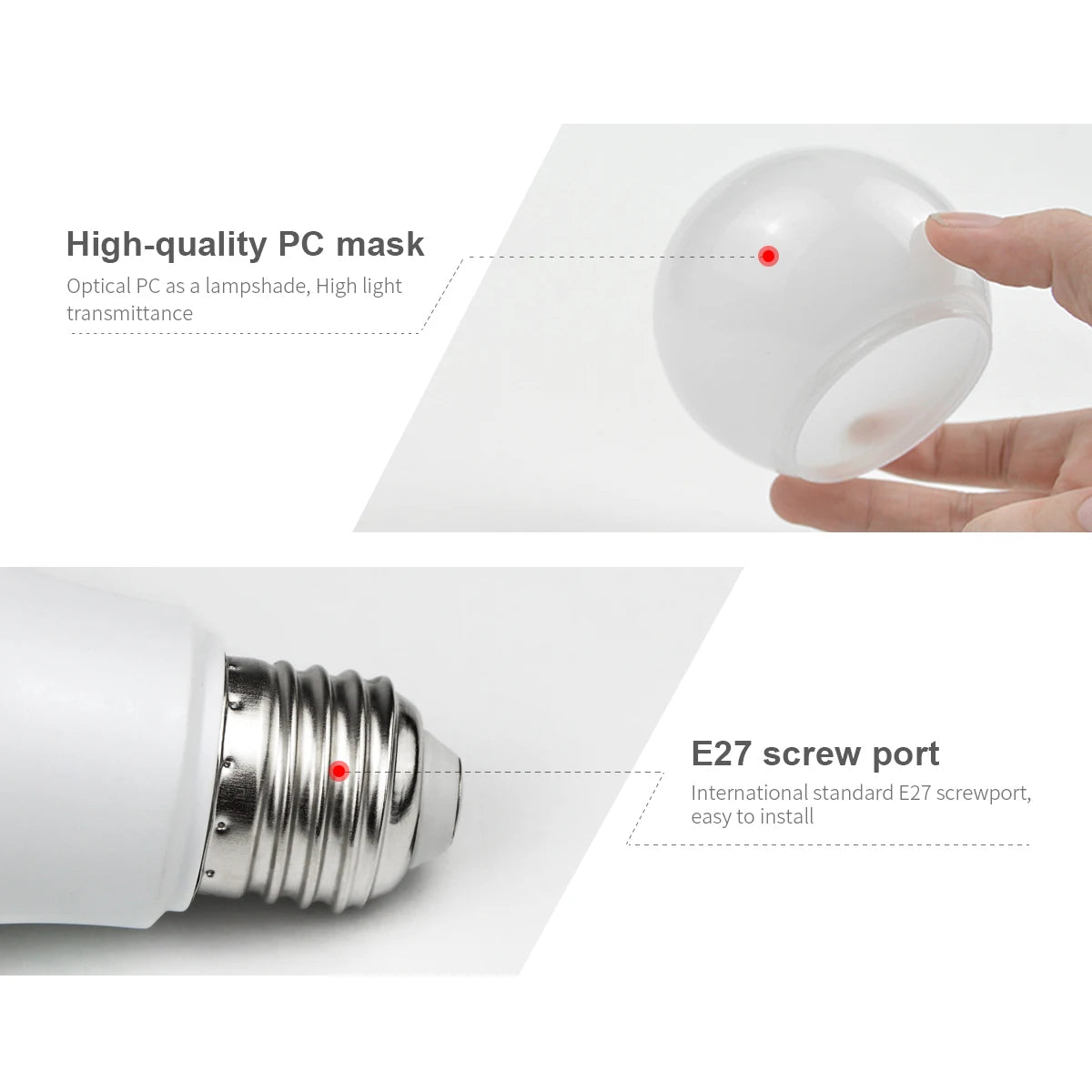 LED Dusk to Dawn Bulb, E27, 12 W or 15 W, Cool White