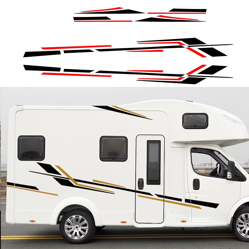 6 Piece Motorhome Stripe Vinyl Stickers for RV, Caravan & Camper Van