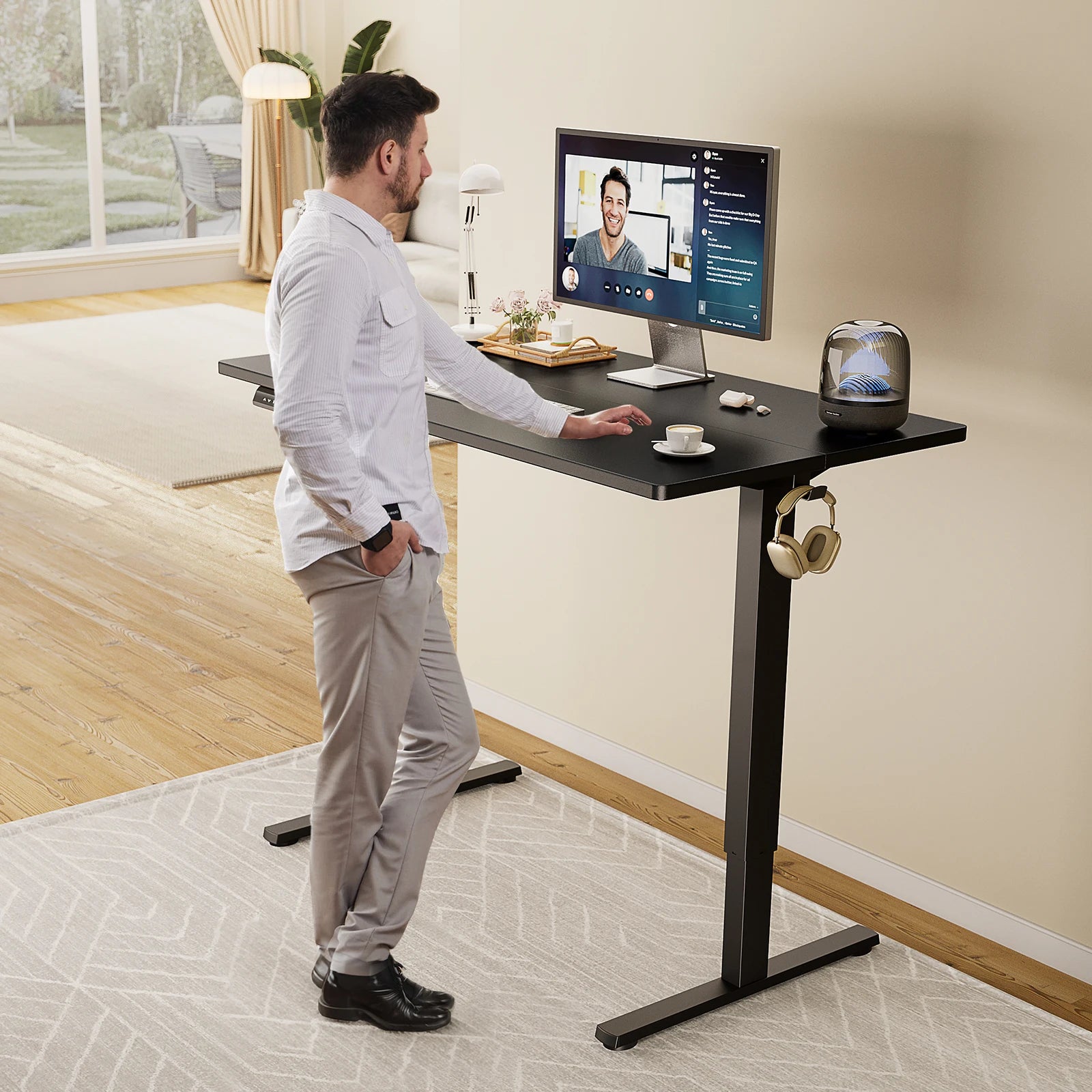 Electric Height Adjustable Standing Desk with Memory Settings