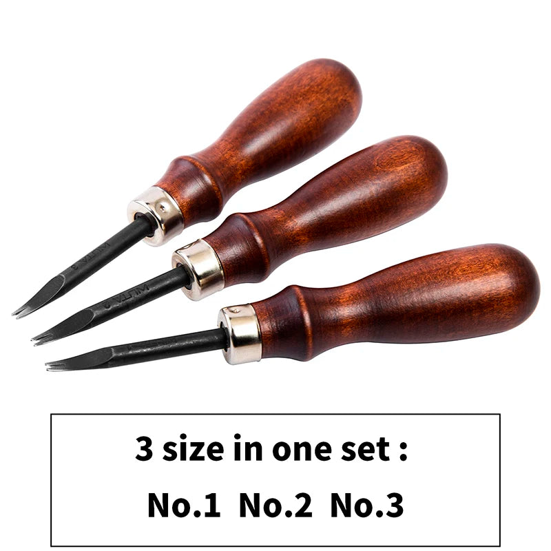 Wooden-Handle Leather Edge Beveler
