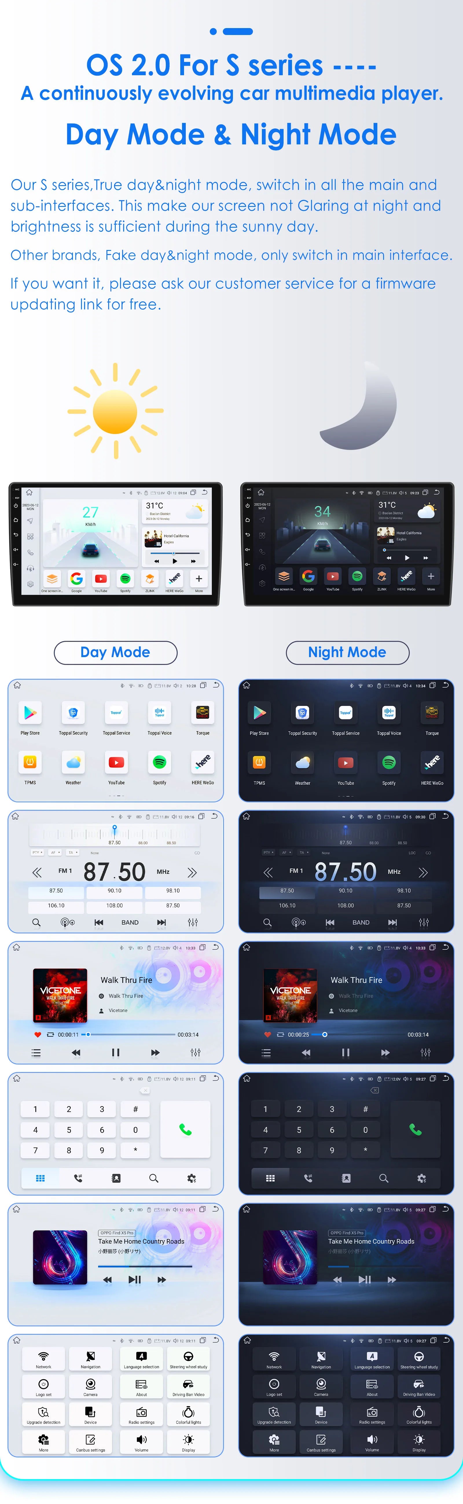 HIZPO 7-Inch Android Car Radio with CarPlay for Opel