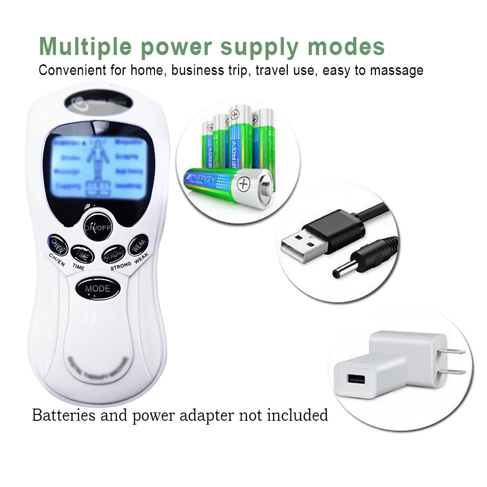 Digital TENS/EMS Pulse Massager Kits or 20 Replacement Pads