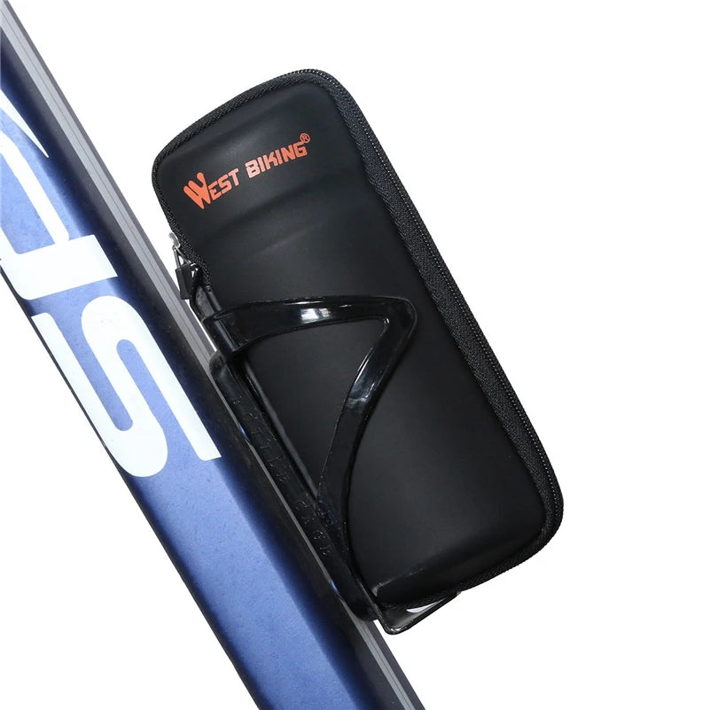 WEST BIKING Držák na láhev s kapsou pro nářadí
