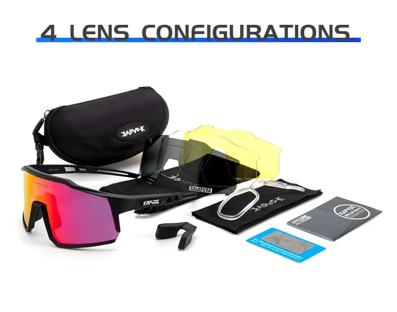 Kapvoe Cycling Glasses Polarized MTB Road Bike Glasses UV400 Protection Sunglasses Ultra Light Sport Eyewear Equipment