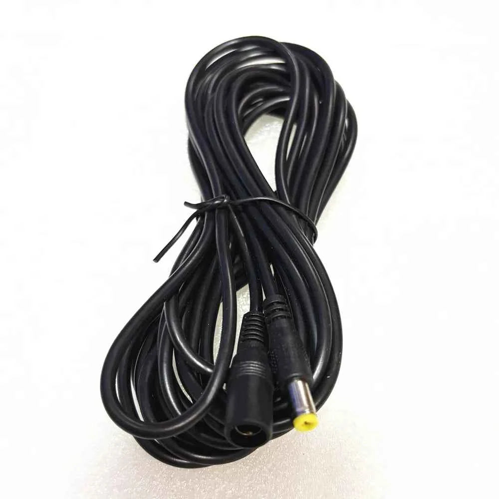 DC 12V Extension Power Cable Male to Female 2.1mm x 5.5mm Black