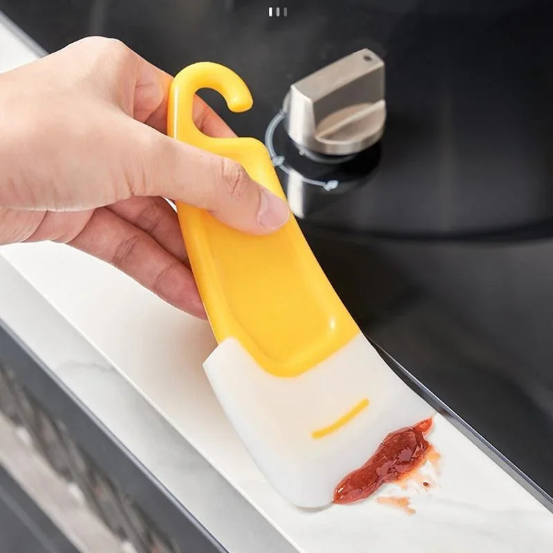 Cleaning Spatula Kitchen Scraper Soft Blade Scraper Brush Dirty Pan Pot Dishes Cleaner Tools Cooking Baking Tool Kitchen Gadget