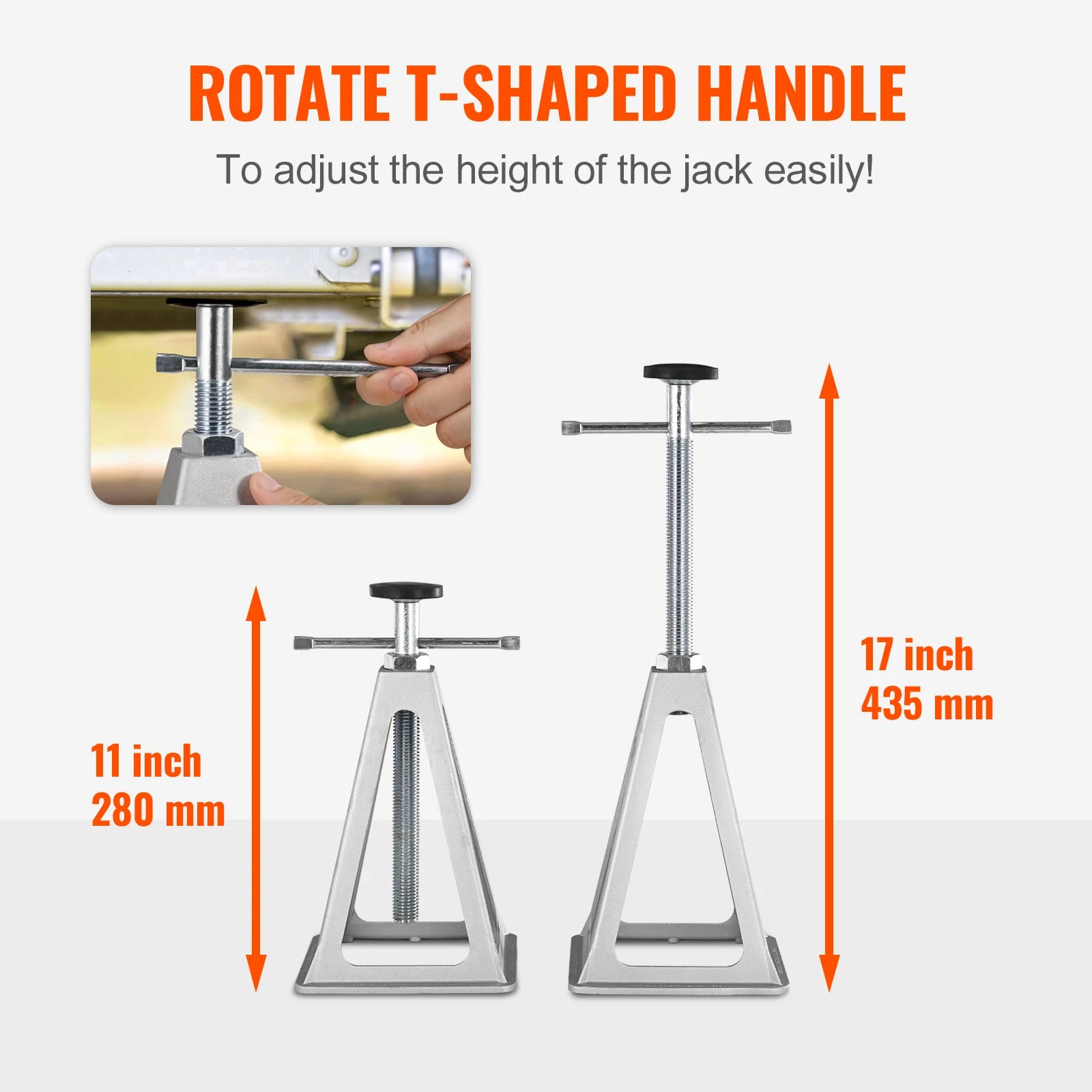 SucceBuy 4er Pack RV-Stabilisierungsfuß 6000 lb Aluminium RV-Nivellierfuß Stack Jacks für Wohnmobil Reiseanhänger Camper Einzel-Schraubenträgerjack