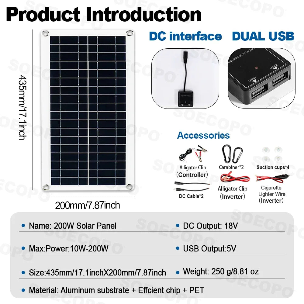 6000W Solcelleanlæg med inverter og 100A controller til off-grid brug