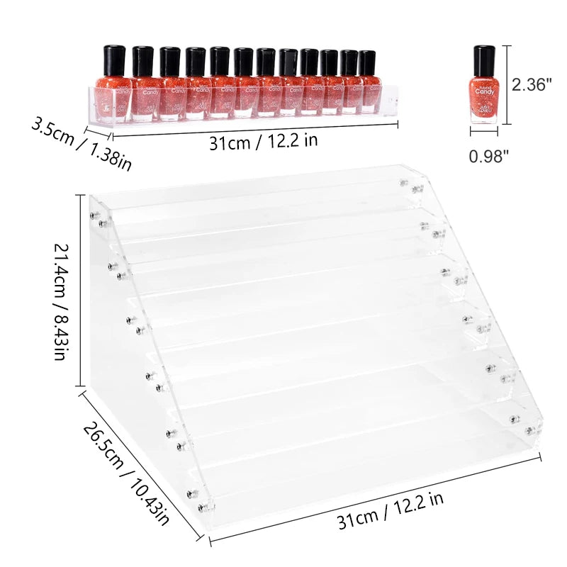 Transparenter Nagellackständer und -halter aus Acryl