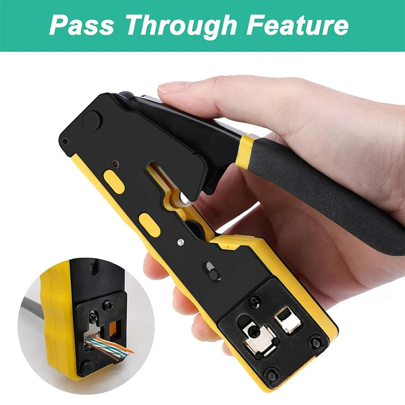 Pass-Through RJ45 Crimping Tool and Kit