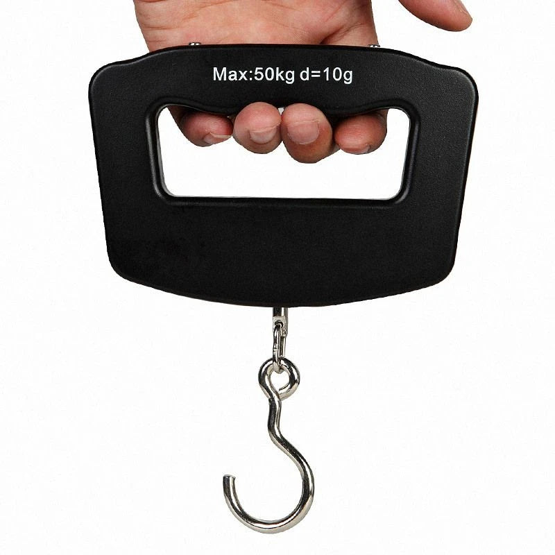50kg/10g Travel Luggage Scale Portable Handheld Electronic Scale with Hook Gram Scale Express Delivery Fishing Handheld Scale