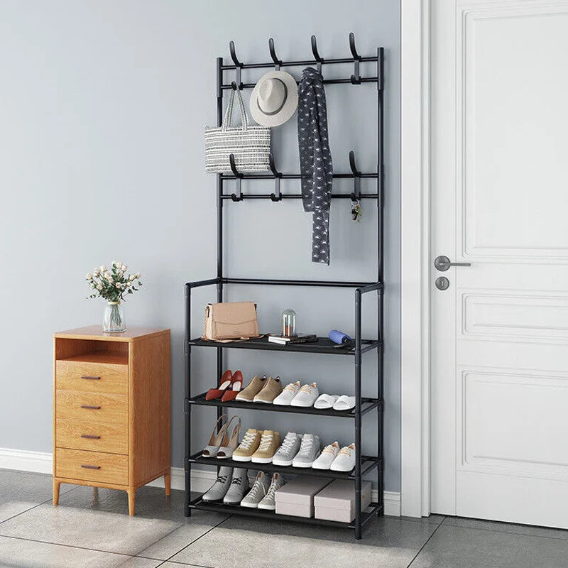 Clothes Hat Hangers Shoe Rack – Multi‑Layer Home Organizer