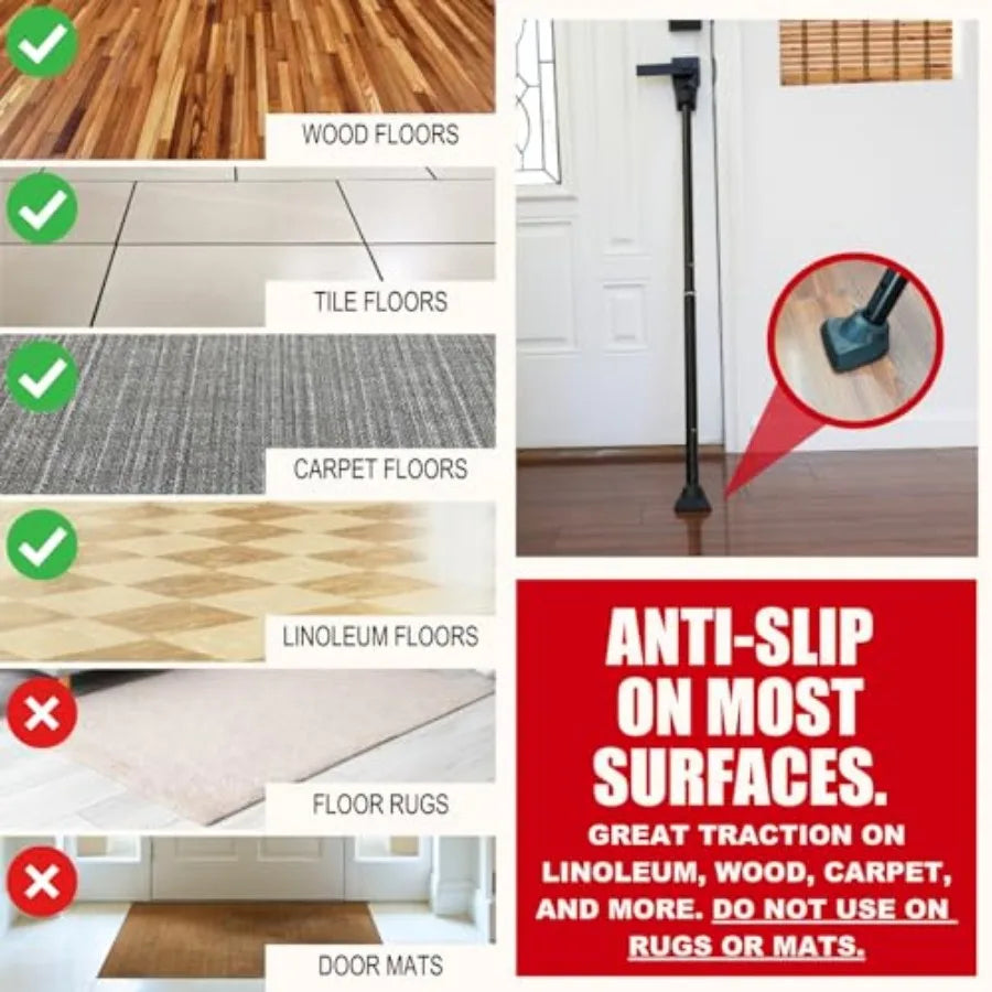 Adjustable Door Security Bar for Entry & Sliding Patio Doors
