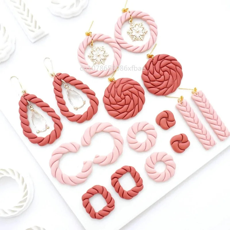 Polymeer klei cutters — Twist & Braids vormopties