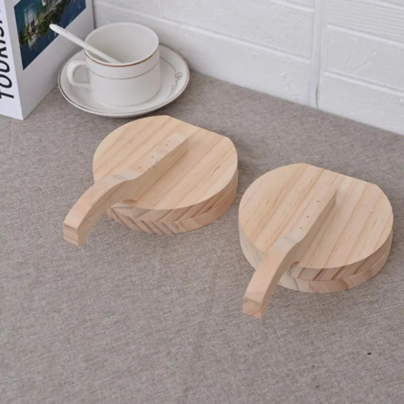Wooden Dough Press for Wrappers and Flatbreads