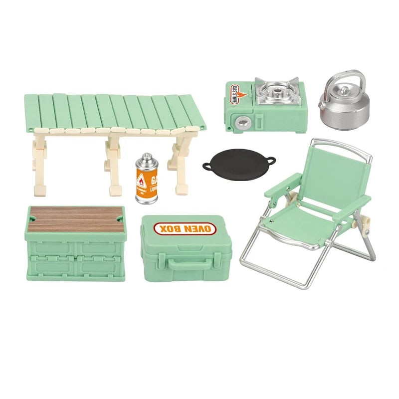Ensemble accessoire de scène miniature pour camping et pique-nique