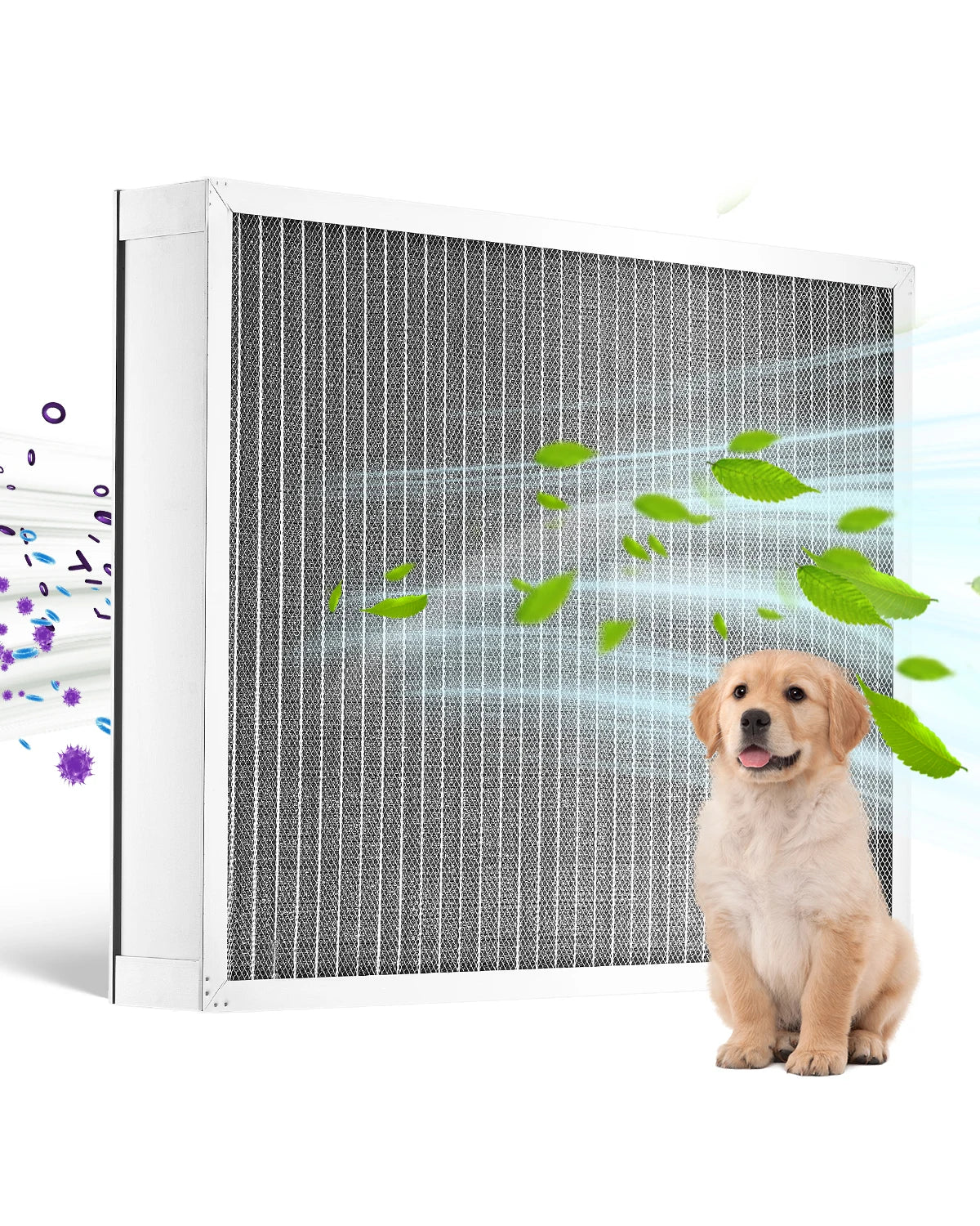 SucceBuy Electrostatic Air Filter Washable & Reusable Aluminum AC/HVAC Furnace Filter MERV 8 Long Lifetime Home or Office