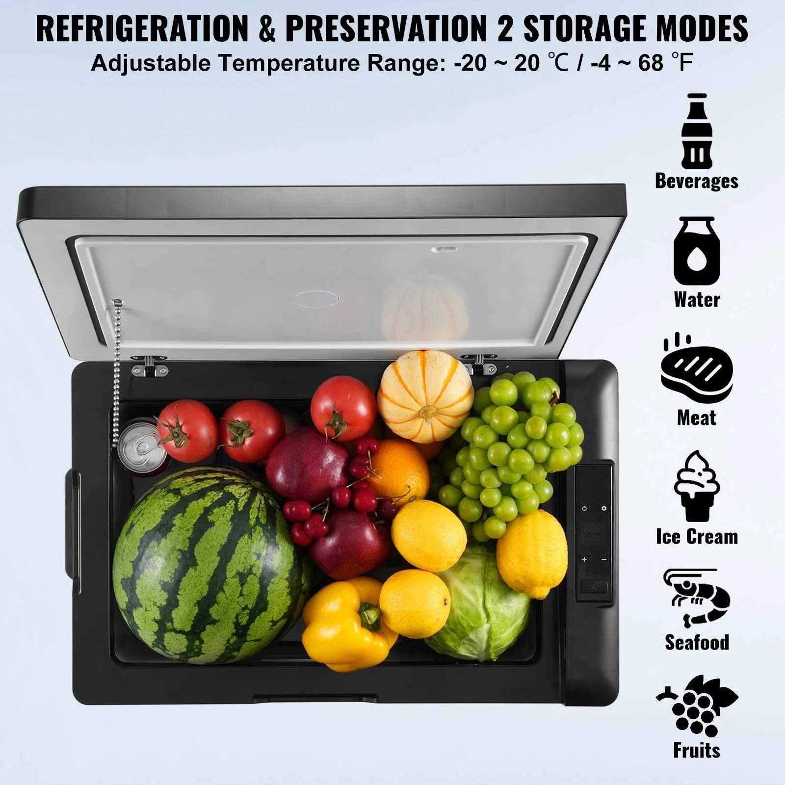 Portable 70L Car Refrigerator Freezer