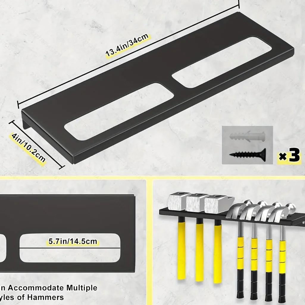 Wall-Mounted Tool Organiser, Screwdriver, Hammer or Tray Options